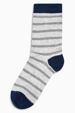 Blue Stripe Socks Seven Pack (Younger Boys)
